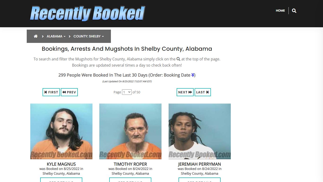 Recent bookings, Arrests, Mugshots in Shelby County, Alabama